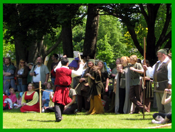 Harold the Herald orders Crispin out of the ring